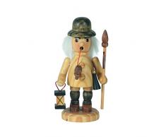 OBC Räuchermännchen Nachtwächter Natur, ca. 12 cm, Dekofigur Handbemalt im Erzgebirge - Stil/Räuchermann / Räucherfigur aus Holz
