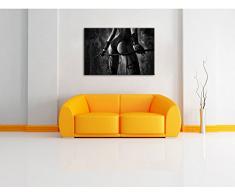 Aufreizende Frau mit einer Peitsche Kunst B&W, Format: 120x80 auf Leinwand, XXL riesige Bilder fertig gerahmt mit Keilrahmen, Kunstdruck auf Wandbild mit Rahmen, günstiger als Gemälde oder Ölbild, kein Poster oder Plakat