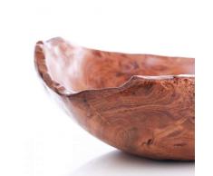 wohnfreuden Teak-Holz Schale Dekoration Aufbewahrung Natur ca. 25-30 cm braun lasiert