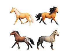 IPOTCH 4er Set Nutztiere Modell Dekofigur Bauerhof Pferd Tiere Spielzeug