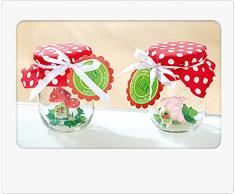 Geschenk Glücksbringer für das neue Jahr im Glas Modell sortiert 1 Einmachglas mit Glücks Figur 1x Schwein oder 1x Pilz