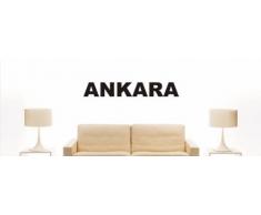 Wandtattoo w1186 mehrfarbige Wandschrift mit Sehenswürdigkeiten - Stadt Ankara 96x14