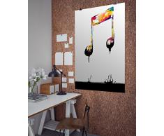 artboxONE Poster 60x40 cm Musik Feelings behind the darkness blau hochwertiger Design Kunstdruck - Bild Musik von Tobe Fonseca