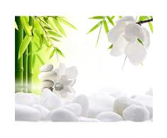 Fototapete Blumen Feng Shui 396 x 280 cm - Vlies Wand Tapete Wohnzimmer Schlafzimmer Büro Flur Dekoration Wandbilder XXL Moderne Wanddeko - 100% MADE IN GERMANY - 9300012a