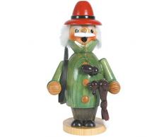 OBC Räuchermännchen Jäger grün, 25 cm, Dekofigur Handbemalt im Erzgebirge - Stil/Räuchermann / Räucherfigur aus Holz