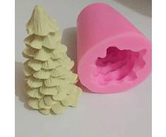 Sina Dreidimensionale Weihnachtsbaumkerzenform Silikonform - Dreidimensionale Weihnachtsbaumkerze Form Kuchenform - Dreidimensionale Weihnachtsbaumkerze Form Backform - 2 Stück