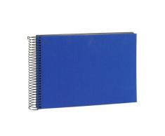 Goldbuch Spiralalbum, Bella Vista, 24x17 cm, 40 schwarze Seiten, Leinen, Blau, 20 996