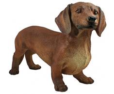 Dekofigur Hund Hündin Dackel “Gisbert” stehend Tierfigur Skulptur Haushund