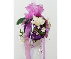 Dekokugel Rattankugel Fensterschmuck Fensterdekoration lila-flieder