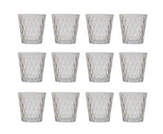 Annastore 12 x Teelichtgläser H 7,5 cm - Windlichter Glas konisch  Teelichthalter - Kerzengläser  Glasteelichthalter - Kerzenwindlicht