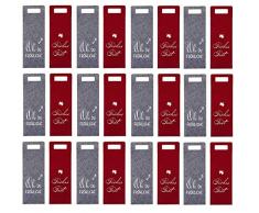 Flaschentüten Wein Filz Tasche Weihnachten Spruch Geschenktasche (24 Stück)