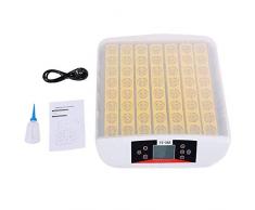 Mnjin Haushalts-Ei-Inkubator Automatische Temperaturregelung mit LED-Eierkerzen-Brutklappe 56 Eier Geflügel für Wachteln Hühnerenten Gänsevögel