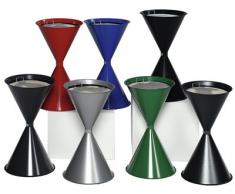 VAR Kegel-Standascher - Stahlblech, pulverbeschichtet - graphit - Aschbehälter Aschenbecher Ascher Aschesammler Standascher