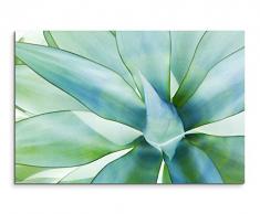 XXL Fotoleinwand 120x80cm Naturfotografie – Grüne Pflanze auf Leinwand exklusives Wandbild moderne Fotografie für ihre Wand in vielen Größen