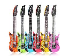 SHATCHI 11504 Aufblasbare Gitarre, aufblasbar, für Disco, Rock, Requisite, Kostüm, Partyzubehör