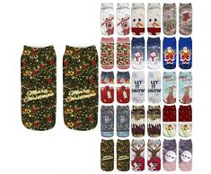Snakell Herren und Damen Weihnachtssocken, Mädchen Weihnachtsmotiv Socks Jungen Weihnachten Weihnachtsstrumpf Festliche Socken Nikolausstrumpf Baby Weihnachtsgeschenk Christmas Stockings für Unisex