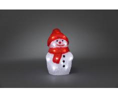 Konstsmide 6175-203 LED Acrylfigur Schneemann / für Innen (IP20) / Batteriebetrieben: 3xAA 1.5V (exkl.) / 20 kalt weiße Dioden