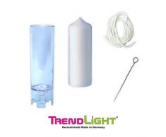 Kerzengießform Stumpenkerze 60x200 mm inklusive Docht 1m plus Dochthalter + Anleitung