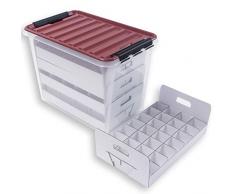 Quality-Collection Weihnachtskugel Box, Christbaumkugel Box, Christbaumschmuck und Deko (61 Liter)