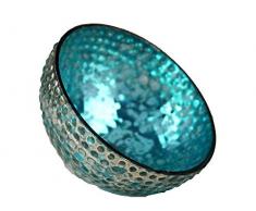 itsisa Glas Schwimmschale rund türkis, D: 7 cm - Schwimmkerzen, Tischdeko, Teelichthalter