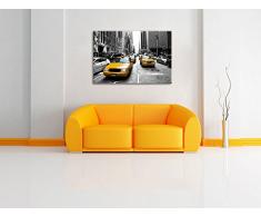 Cityverkehr New York Format: 80x60 cm auf Leinwand, XXL riesige Bilder fertig gerahmt mit Keilrahmen, Kunstdruck auf Wandbild mit Rahmen, günstiger als Gemälde oder Ölbild, kein Poster oder Plakat