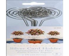 Darice Tischkartenhalter für Hochzeit, 24 Stück David Tutera 6 Piece Silberfarbener Kreiswirbel