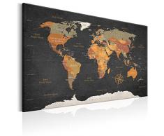 murando - Bilder 90x60 cm - Leinwandbild - 1 Teilig - Kunstdruck - Modern - Wandbilder XXL - Wanddekoration - Design - Wand Bild - Poster Weltkarte Welt Landkarte Kontinente k-C-0048-b-c