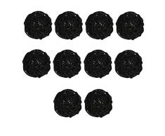 P Prettyia 10Pcs Rattankugeln Rattan Kugeln Dekokugeln Rattan Ball Hochzeit Party Aufhängen Dekoration - Schwarz, 5 cm