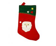 HAAC Nikolaus Stiefel Nikolausstiefel Weihnachtsstrumpf mit Weihnachtsmann, Weihnachtsbaum oder Bär aus Filz 41 cm x 24 cm
