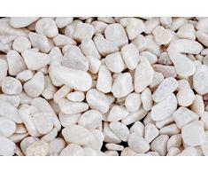 Brynnberg Dekosteine - Dekogranulat Kies Kieselsteine Marmorsteine gerundet (Natur, 850g)