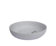 Storefactory - Lindatorp - Kerzenständer, Kerzenschale - Keramik - Grau - Maße (ØxH): 21 x 5 cm