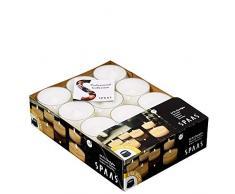 Spaas 24 Maxi-Teelichter ohne Duft, in transparenter Klartasse, Paraffinwachs, Kunststoff, weiß, D 57 mm x H 28 mm