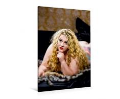 Premium Textil-Leinwand 80 cm x 120 cm hoch, XXL Dessous Girls | Wandbild, Bild auf Keilrahmen, Fertigbild auf echter Leinwand, Leinwanddruck: Plus Size Frau in sexy Unterwäsche (CALVENDO Menschen);CALVENDO Menschen