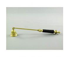 GR Kerzenlöscher mit beweglicher Glocke Gold-schwarz ca 29cm Dochtlöscher Metall