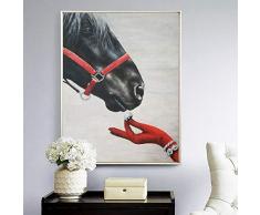 ZQCZ HD Bildtapete Leinwand Künstler Wohnzimmer-Dekoration Wohnzimmer Schlafzimmer, Pferd zum Erfolg Druck auf Leinwand Wandmalerei, Leinwand-Druck,2,B