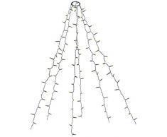 Lunartec Überwurflichterkette: Weihnachtsbaum-Überwurf-Lichterkette mit 6 Girlanden & 240 LEDs, IP44 (Baum Lichterkette mit Ring)
