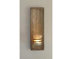 Dallaknaller Wandteelichthalter H1011 mit Teelichtglas gefrostet