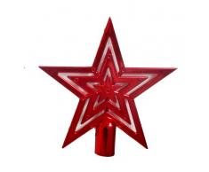 Weihnachtsbaumspitze | Christbaumspitze | Baumspitze | Stern | Farbe: rot