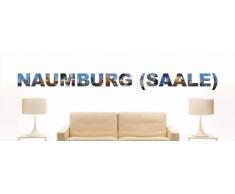 Wandtattoo farbige Wandschrift Städtename Naumburg-Saale mit Sehenswürdigkeiten 80 x 6 cm Länge