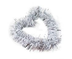 Bangle009 Weihnachtsbaumgirlande, 2 m, für Partys, Hochzeiten, Festivals, Dekoration – Blau Silber