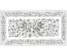 WANDTATTOO w295 Ornament, Vogel Wandaufkleber 120x61 cm weiss
