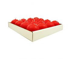 Ebersbacher Kerzenfabrik GmbH 16er Tray Kugelkerzen rot, Ø 60 mm