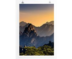 EAU ZONE Bilder - Landschaft Natur – Mt. Huangshan in Anhui China- Leinwand Kunstdrucke Wandbilder aus Deutschland