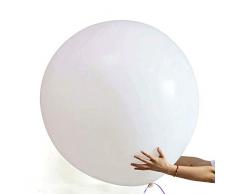 5 großer luftballons 36 Zoll Runde Ballons extra große und dicke Ballons wiederverwendbare riesige Latexballons für Hochzeits Geburtstags-Partydekorationen Festivals Weihnachtsdekorationen weiß