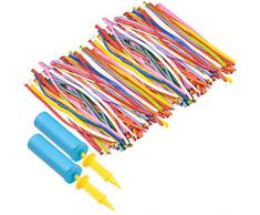 PEARL Modellierballon: 2er-Set effiziente Doppelhub-Luftballonpumpe mit 200 Modellier-Ballons (Modellierballons mit Ballon-Pumpe)