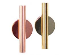 Baoblaze 2Pcs Wand Blumenrohr Wandbehang Metallvase Eisen Art Decor, 4H