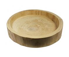 Spetebo Holz Dekoschale Baumscheibe - Ø 33 cm - Tischdeko Schale Obstschale Holzschale