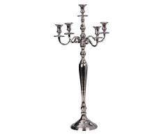 Kerzenständer 5-armig Kerzenleuchter Kandelaber aus Metall außen versilbert Höhe 80 cm