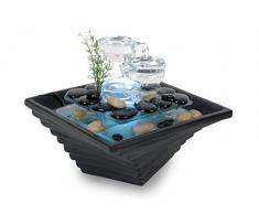 WeiVa Feng Shui Keramik - Glas Zimmerbrunnen mit LED Beleuchtung 29050