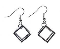 Würfel Ohrringe Ohrring Hänger Miniblings Geometrie abstrakt Figur Metall silber